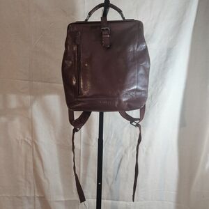 Genicci Elegant Brown Leather Backpack for Men